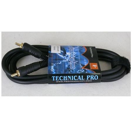 Technical Pro C-RR-183 3' RCA to RCA Audio Cable, 18 Gauge
