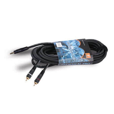 Technical Pro CYMR186 6' / 1.82m MP3 to Dual RCA Audio Cable, 18 Gauge