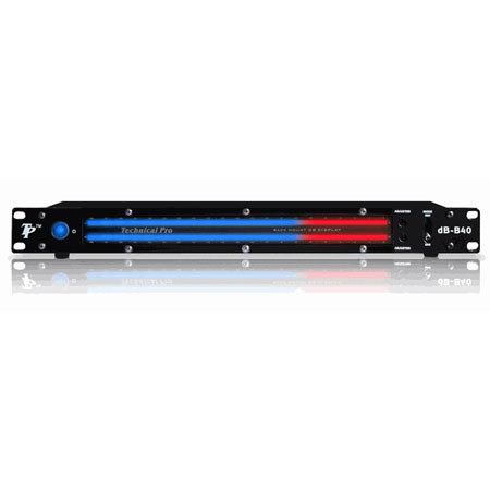 Technical Pro 1U Rack Mount dB Display, 110/220V, Black