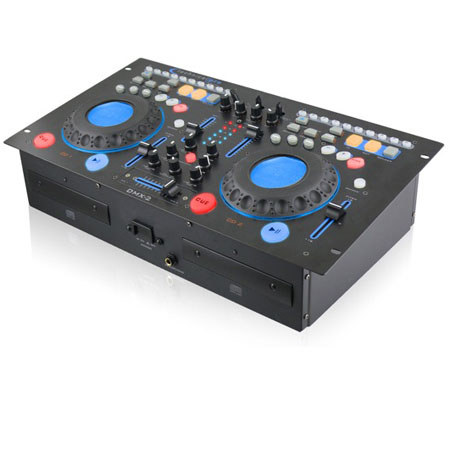 Technical Pro DMX2 Rackmountable Double CD Mixer, Black