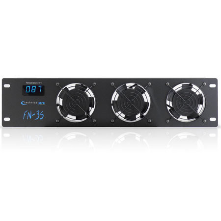 Technical Pro FN3S 2.5U Triple Fan Cooling Unit, Black