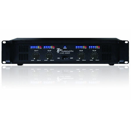 Technical Pro Professional 4CH Power Amplifier, Black