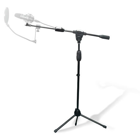 Technical Pro Tripod Microphone Stand with Clasp Adjuster, Black