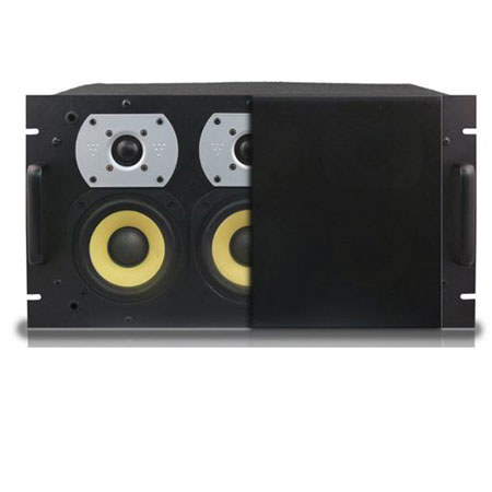 Technical Pro MR6 Rack-Mount Powered Monitor Speaker, Black