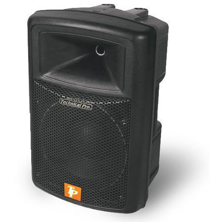 Technical Pro POWER1001 ABS Molded 10" Two-way Active Loudspeaker, Black