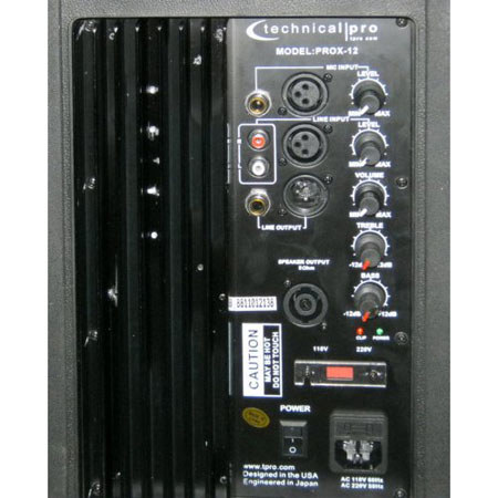 Technical Pro Prox12 12in 2 Way Powered Loudspeaker