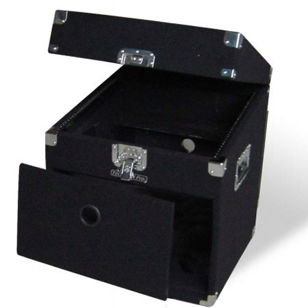 Technical Pro Carpeted 6U Rack & Top Loading Mixer Case, Black