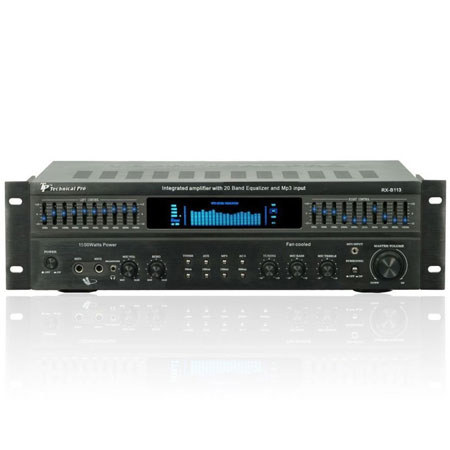 Technical Pro RX113 Receiver with Built in Equalizer, Black