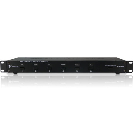Technical Pro SPB6 Rack Mountable 6-pair Speaker Selector, Black