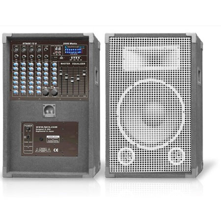 Technical Pro Stage12U Powered Speaker Set/Mixer System