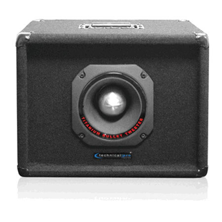 Technical Pro TWBT1 Carpeted Bullet Tweeter Box, Black