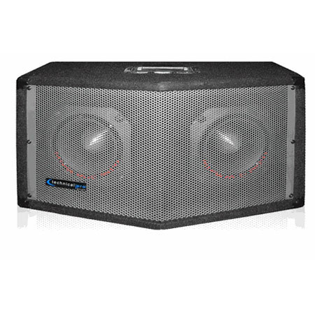 Technical Pro TWBT2 Carpeted Dual Bullet Tweeter Box, Black