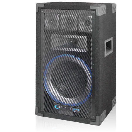 Technical Pro VRTX10 10" Carpeted Cabinet Speaker, Black