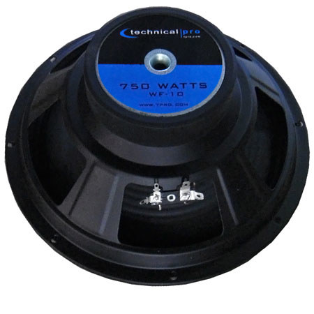 Technical Pro WF10 10" Raw Subwoofer, Black