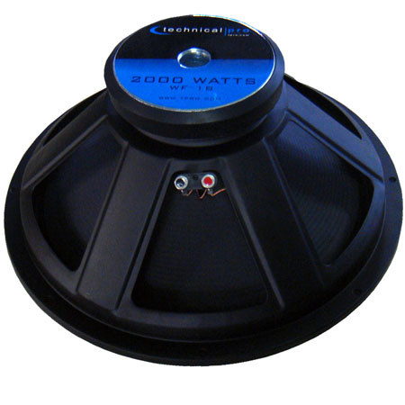 Technical Pro WF18 18" Raw Subwoofer, Black