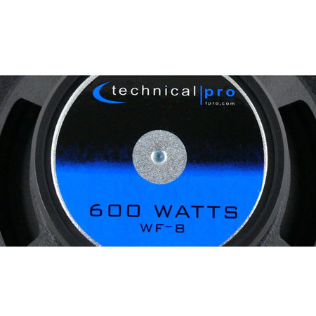 Technical Pro WF8 8" Raw Subwoofer, Black