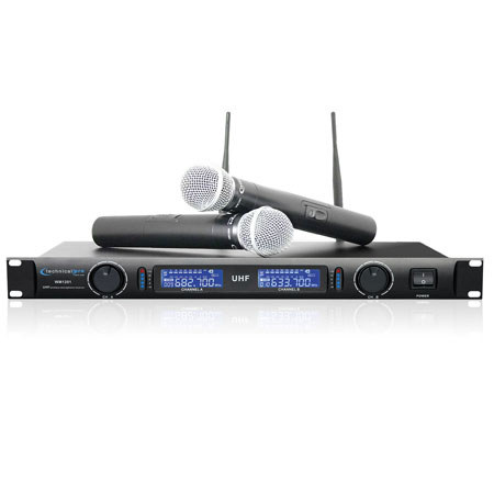 Technical Pro WM1201 UHF Wireless Microphone System, Black