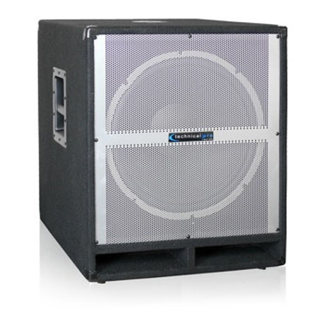 Technical Pro XTREME1801 Carpeted 18" Powered Subwoofer, Black