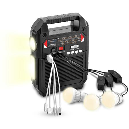 Technical Pro SOLARBOX8 9-in-1 Solar Power Bank Speaker with 4V 2400 MAh Battery