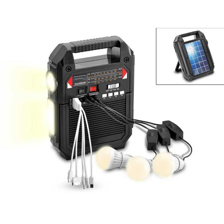 Technical Pro SOLARBOX8 9-in-1 Solar Power Bank Speaker with 4V 2400 MAh Battery