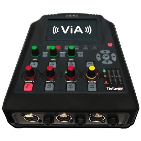 Tieline ViA Portable Remote Audio Codec - Mixer 3 XLR Inputs and Stereo Aux Input Li-Ion