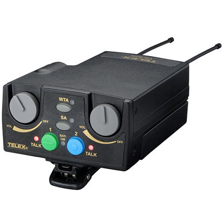 Telex RTS TR-82N UHF Two-Channel Beltpack Transceiver, A4F Headset Jack, F5 Band