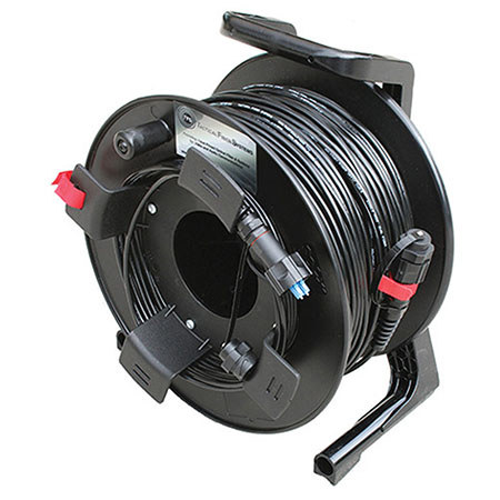 Tactical Fiber Systems 500' Single-Mode Two-Fiber Cable on Reel with BullsEye