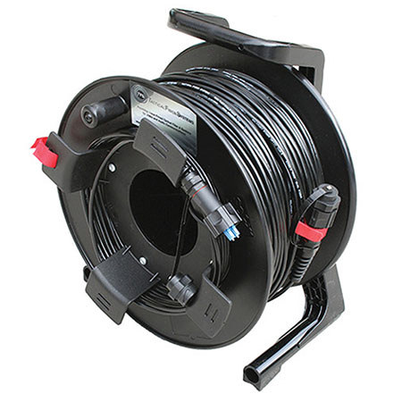 Tactical Fiber Systems 2000' Single-Mode Two-Fiber Cable on Reel with BullsEye