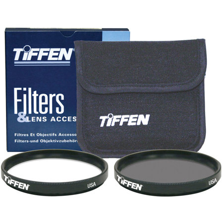Tiffen 37mm Video Twin Pack w/Clear, Neutral Density 0.6 Filter & Soft Pouch