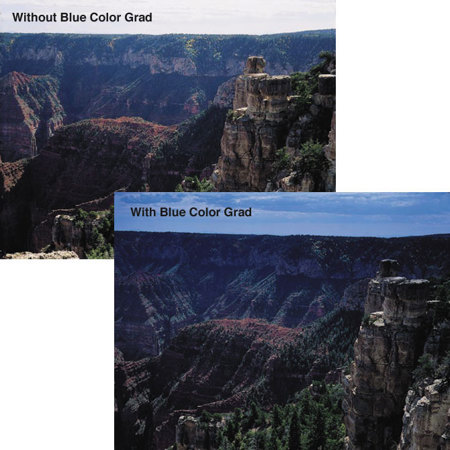 Tiffen 4x5.65" Blue 1 Hard Edge Graduated Filter - Vertical Orientation
