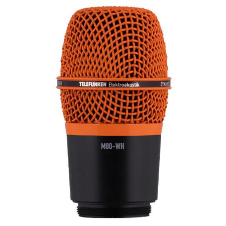Telefunken M80-WH Wireless Supercardioid Dynamic Microphone Capsule, Orange