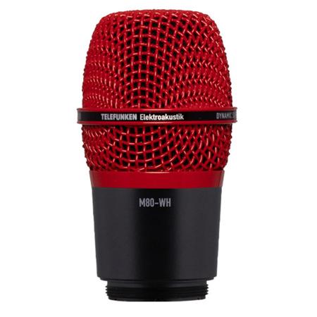 Telefunken M80-WH Wireless Supercardioid Dynamic Microphone Capsule, Red