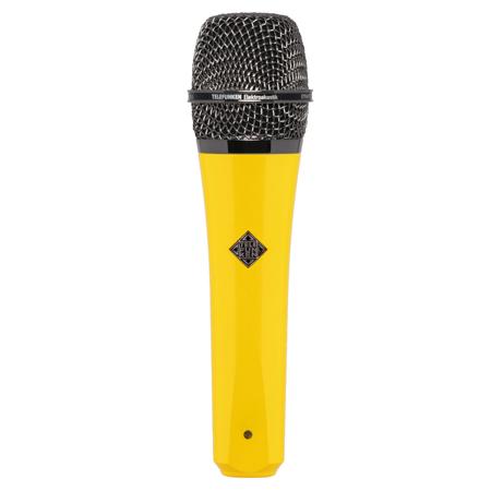 Telefunken M81 Custom Handheld Supercardioid Universal Dynamic Vocal Microphone, Yellow Body with Black Nickel Grille