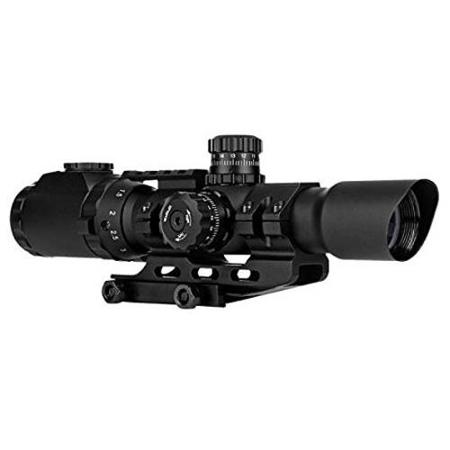 Trinity Force 1-4x28 Assault Combo Riflescope, Illum Mil-Dot Ret, 30mm Tube