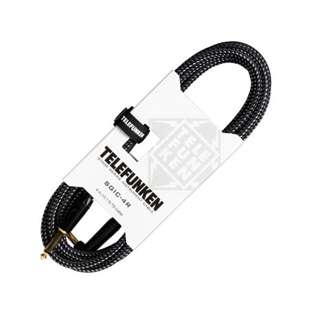 Telefunken 4m (13.1') Instrument Cable, 1/4" Straight Male and Right Angle Male Connector