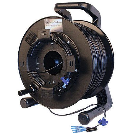 Tactical Fiber Systems 250' Fiber Cable with Duplex LC, 4 Single-Mode Fibers