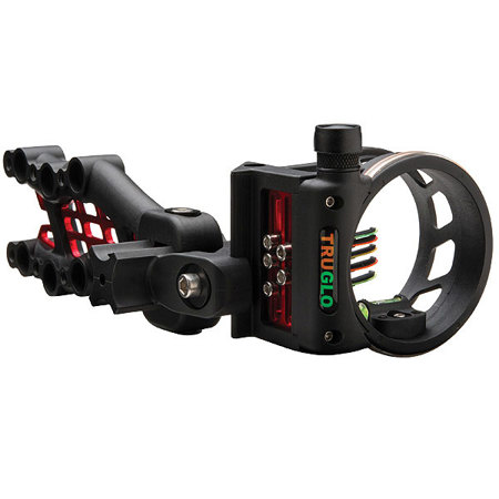 TruGlo Carbon Hybrid 5 Light Archery Sight, Decreasing Diameter Pin, Black