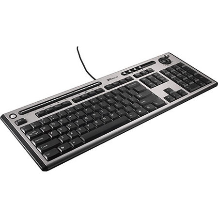 Targus Slim Internet Media USB Keyboard, Silver/Black