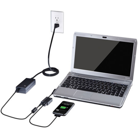Targus Laptop 90 watt Charger Adapter with USB Fast Charging Port