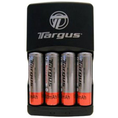 Targus AA / AAA Rapid AC/DC Battery Charger with 4 "AA" 2600mAh Batteries