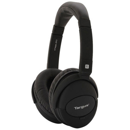 Targus Noise Cancelation Folding Headphones with Case, Black