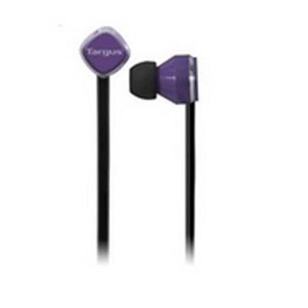 Targus Earbuds with In-Line Mic and Super Bass for iPod/iPhone/iPad, Purple