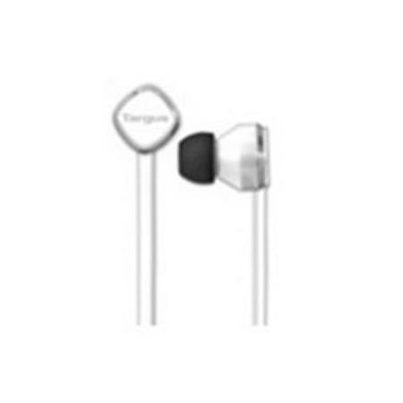 Targus Sport Style Hook Earbuds with In-Line Mic for All MP3 Devices, White