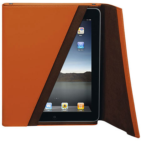 Targus Leather Z-Case for iPad - Orange/Brown interior