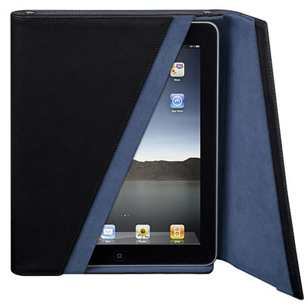 Targus Leather Z-Case for iPad - Black/Blue interior