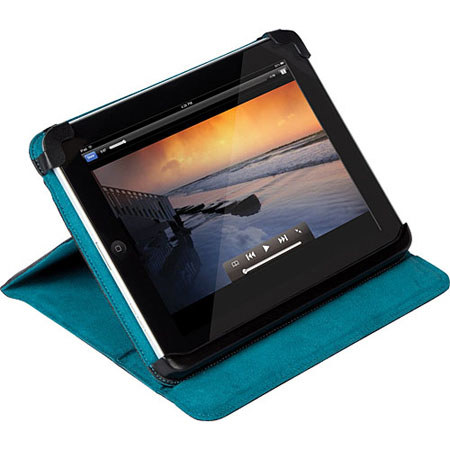 Targus Leather Truss Case for iPad, Black/Blue interior