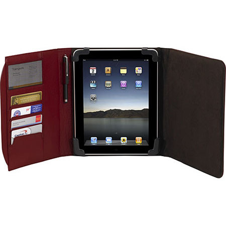 Targus Zierra Leather Portfolio (9.5") for iPad - Red