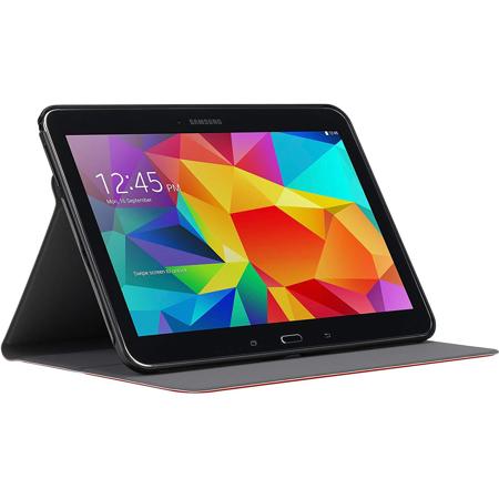Targus Custom Fit 360 deg. Case with Stylus for 10" Samsung Galaxy Tab 4, Red
