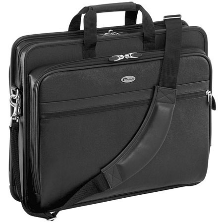 Targus TLE400 17in Deluxe Leather Laptop Case, Black