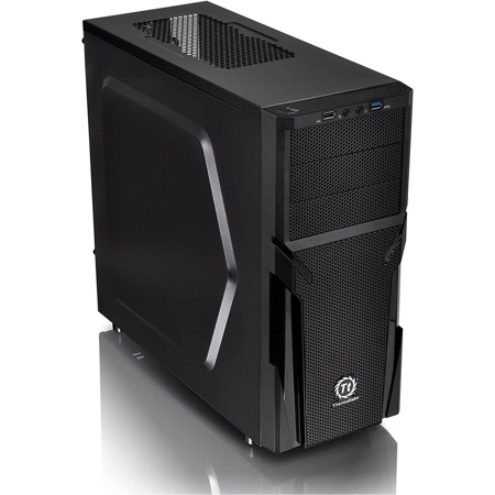 Thermaltake Versa H21 Mid-Tower Chassis, All Black Design, Black